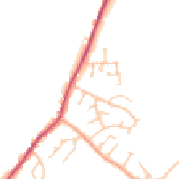 Daytime road noise heatmap for DE15 0AA