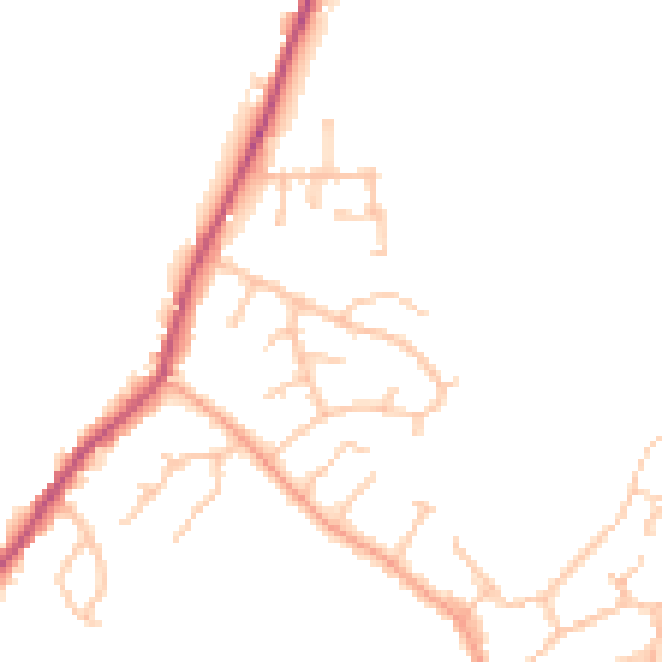 Daytime road noise heatmap for DE15 0AB