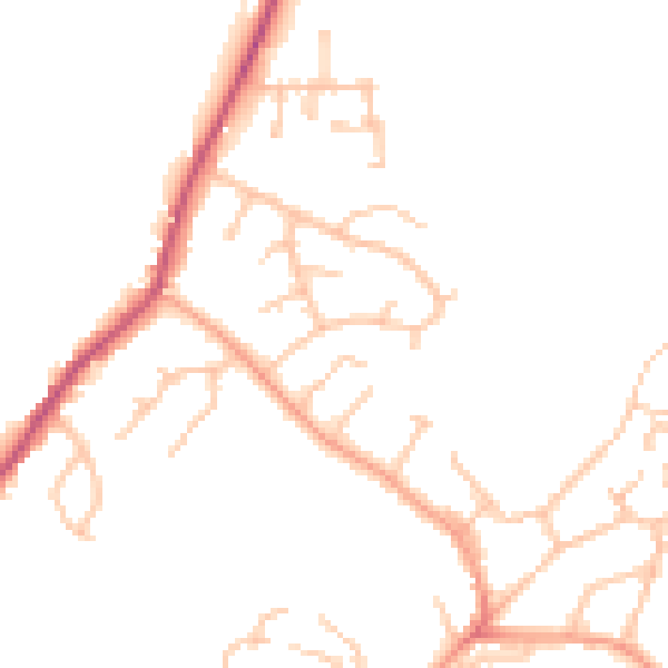 Daytime road noise heatmap for DE15 0AE
