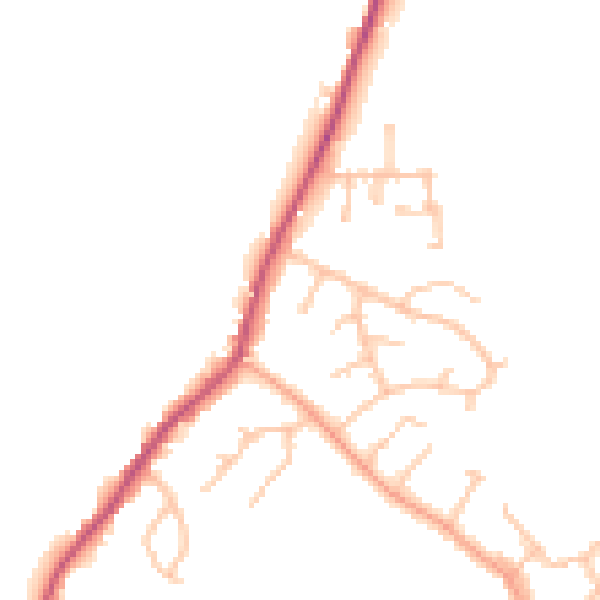 Daytime road noise heatmap for DE15 0AG