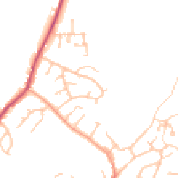 Daytime road noise heatmap for DE15 0AL