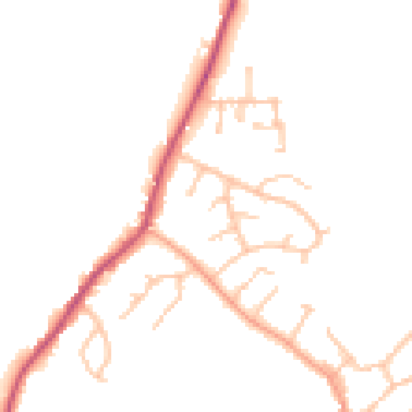 Daytime road noise heatmap for DE15 0AP