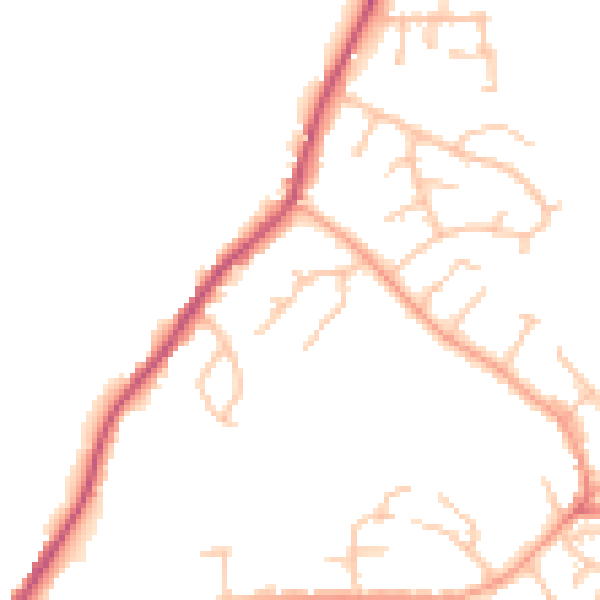 Daytime road noise heatmap for DE15 0AR