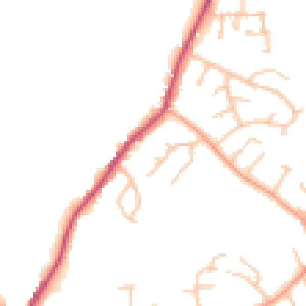 Daytime road noise heatmap for DE15 0AT