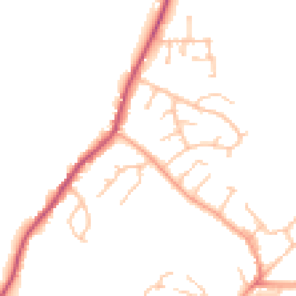 Daytime road noise heatmap for DE15 0AX