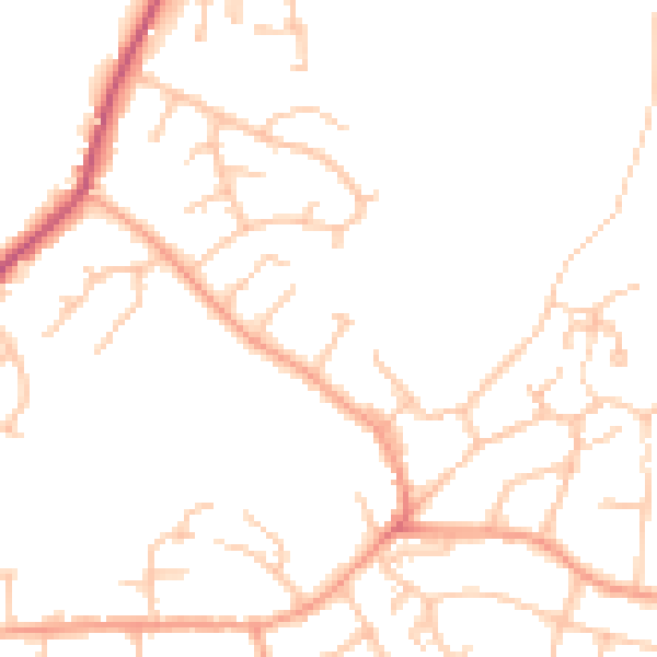 Daytime road noise heatmap for DE15 0BE
