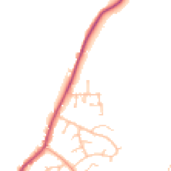 Daytime road noise heatmap for DE15 0BG