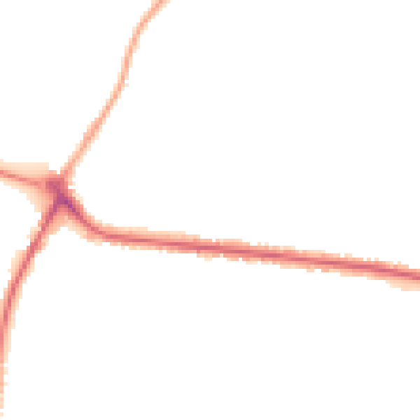 Night-time road noise heatmap for DE15 0JE