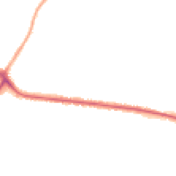Night-time road noise heatmap for DE15 0JF