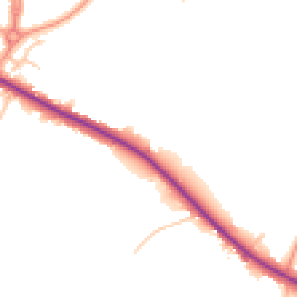 Daytime road noise heatmap for DE15 0PS