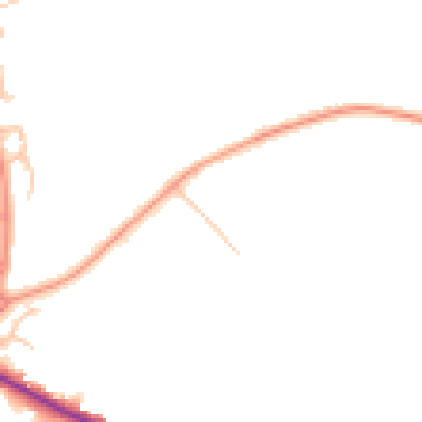 Daytime road noise heatmap for DE15 0QH