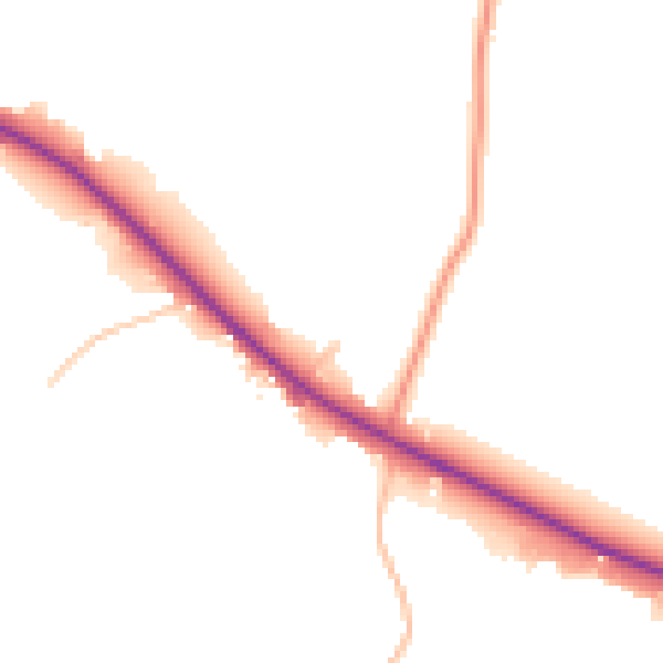 Daytime road noise heatmap for DE15 0QU