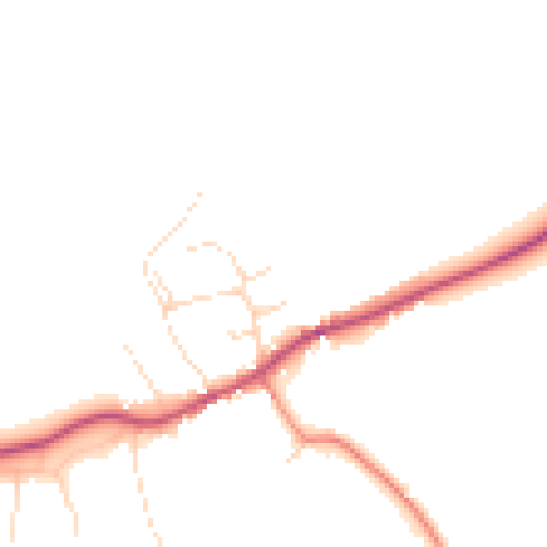 Daytime road noise heatmap for DE15 0RZ