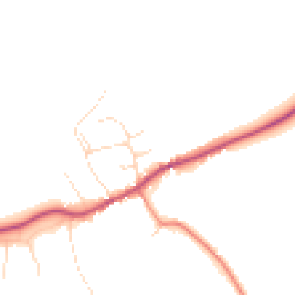 Daytime road noise heatmap for DE15 0SA