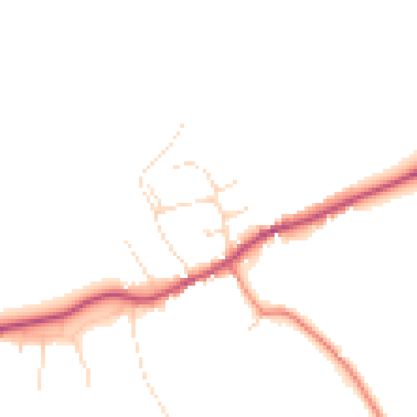 Daytime road noise heatmap for DE15 0SD