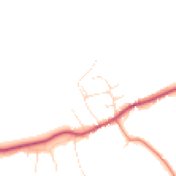 Daytime road noise heatmap for DE15 0SE