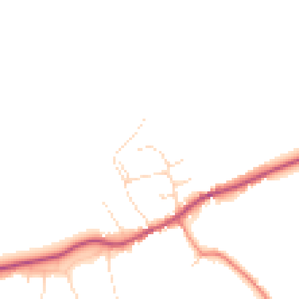 Daytime road noise heatmap for DE15 0SL