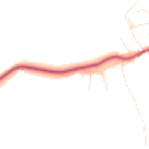 Daytime road noise heatmap for DE15 0ST