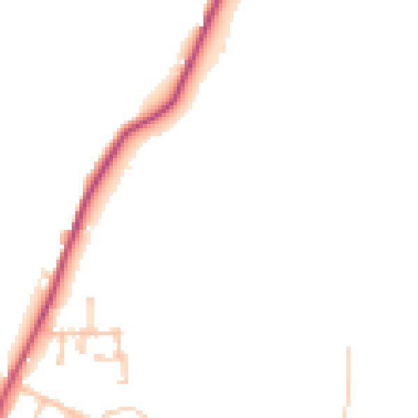 Daytime road noise heatmap for DE15 0SY