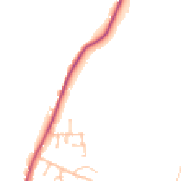 Daytime road noise heatmap for DE15 0SZ