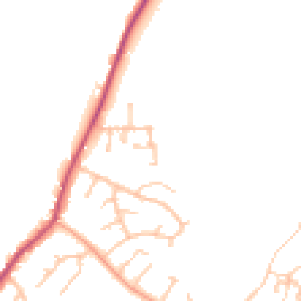 Daytime road noise heatmap for DE15 0TH
