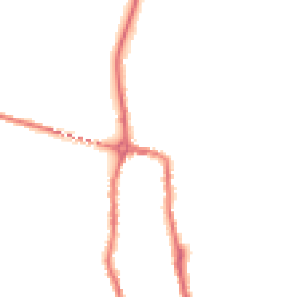 Night-time road noise heatmap for DE15 9AW