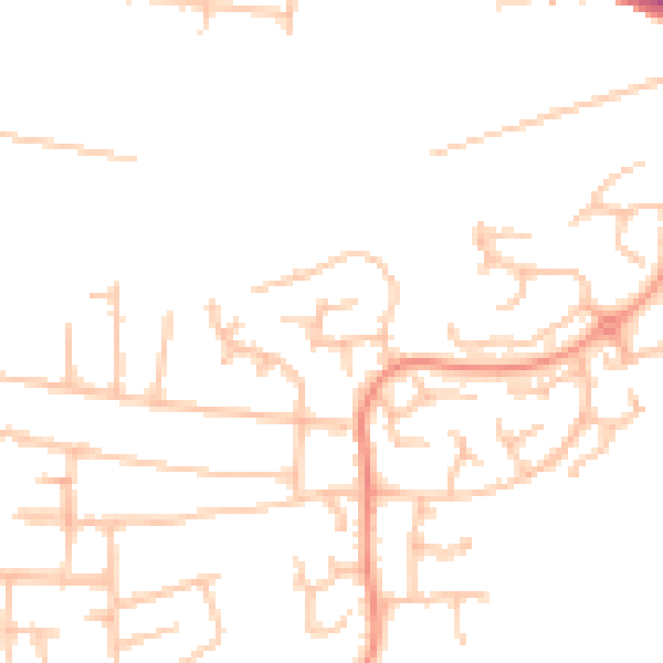 Daytime road noise heatmap for DE15 9FS