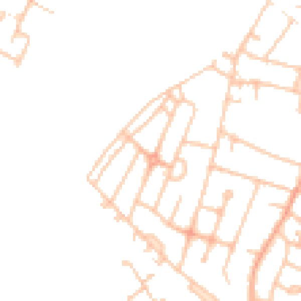 Daytime road noise heatmap for DE15 9JG