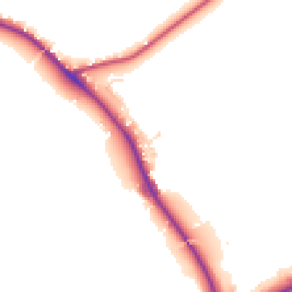 Daytime road noise heatmap for DE15 9QF