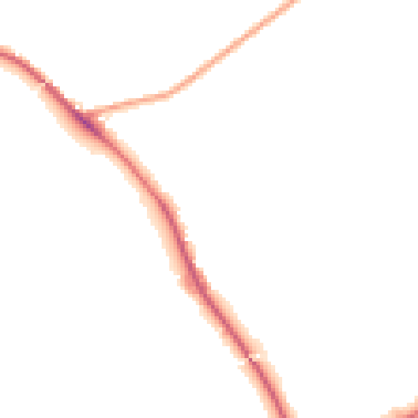 Night-time road noise heatmap for DE15 9QX
