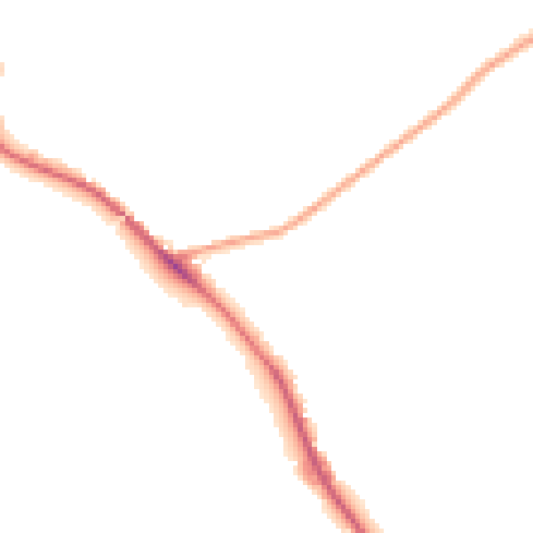 Night-time road noise heatmap for DE15 9QY