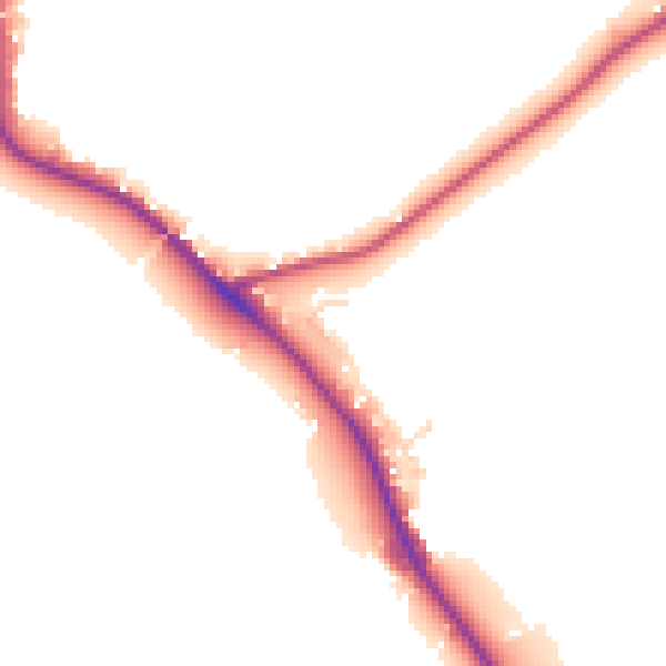 Daytime road noise heatmap for DE15 9QZ
