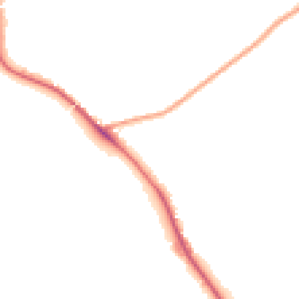 Night-time road noise heatmap for DE15 9QZ