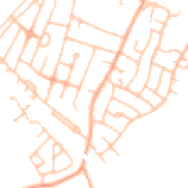 Daytime road noise heatmap for DE15 9RF