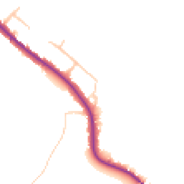 Daytime road noise heatmap for DE15 9ST