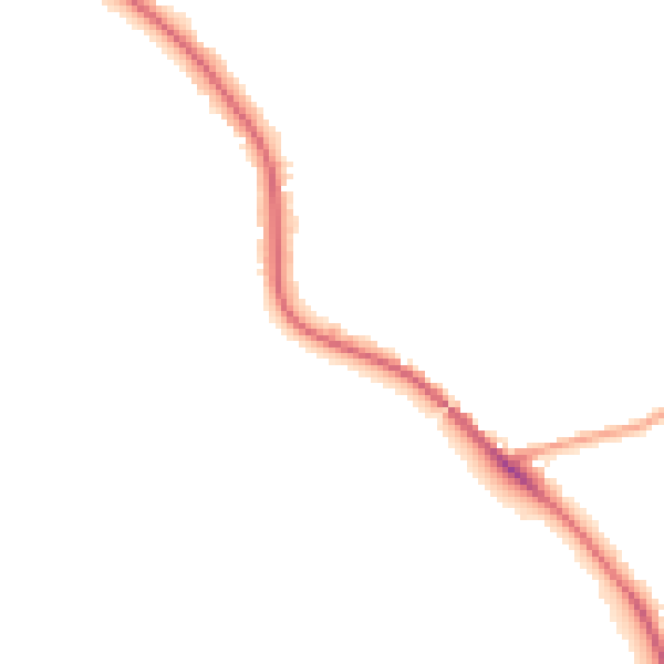 Night-time road noise heatmap for DE15 9TJ