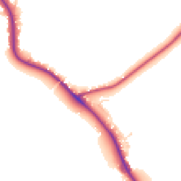 Daytime road noise heatmap for DE15 9TW