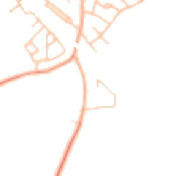 Daytime road noise heatmap for DE15 9UD