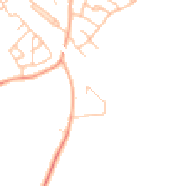 Daytime road noise heatmap for DE15 9UP