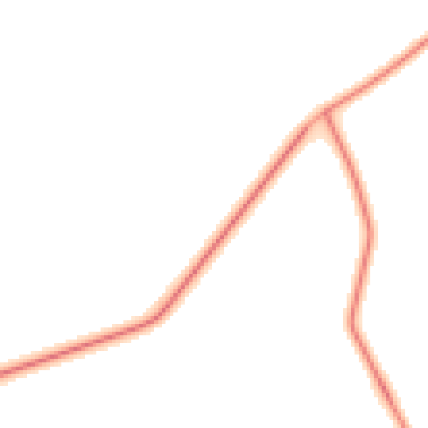 Daytime road noise heatmap for DE15 9WY