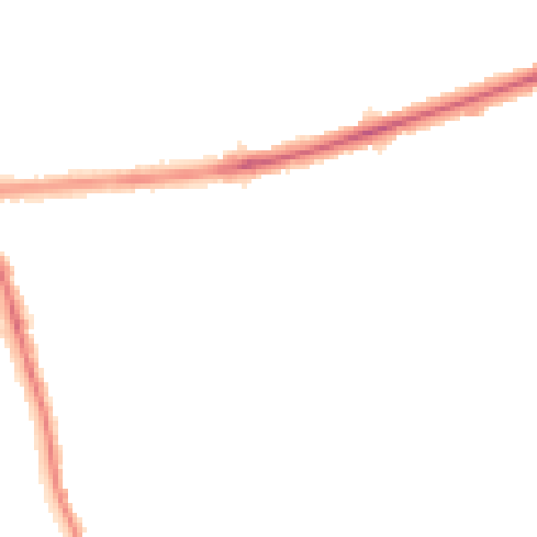 Night-time road noise heatmap for DE24 0AL