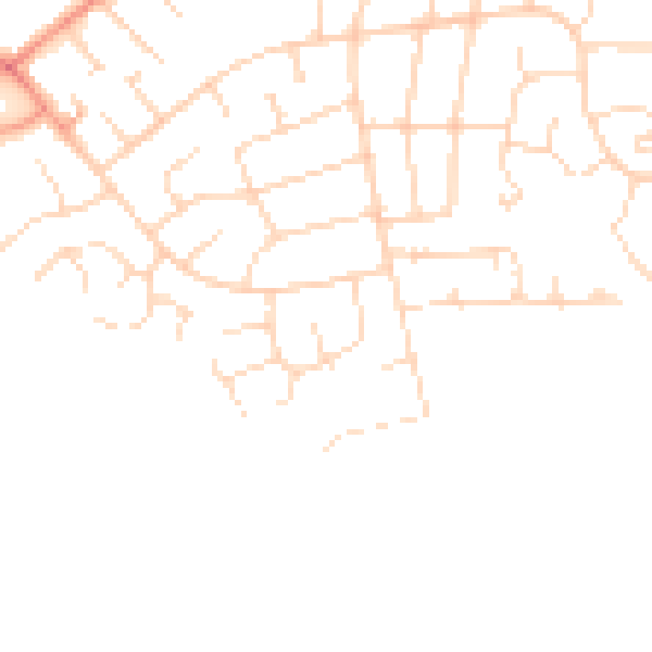 Daytime road noise heatmap for DE24 0JB