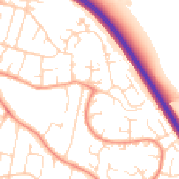 Daytime road noise heatmap for DE24 0PT