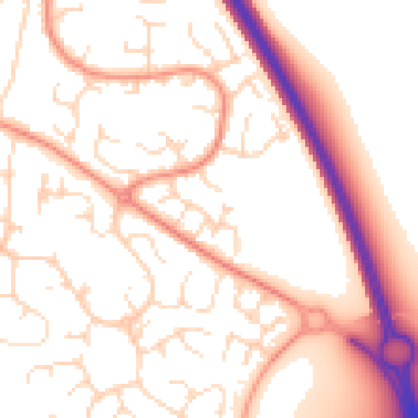 Daytime road noise heatmap for DE24 0TG