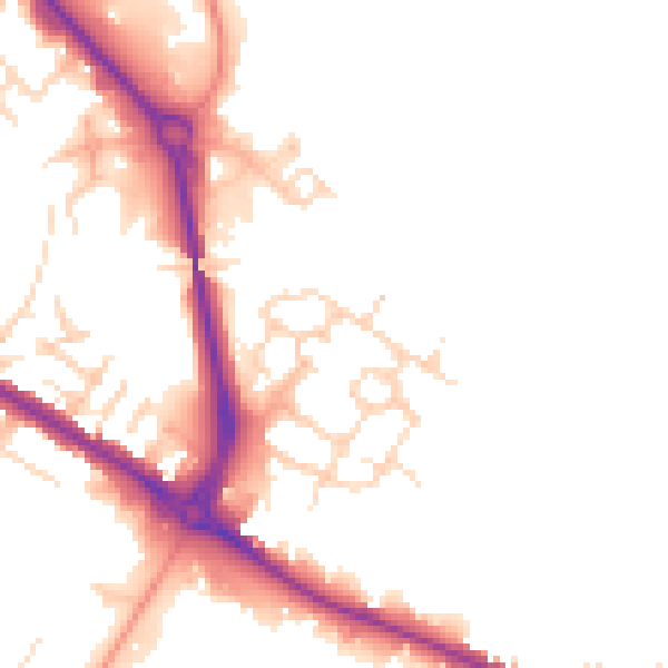 Daytime road noise heatmap for DE24 1AA