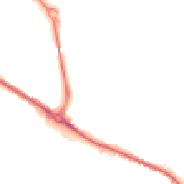 Night-time road noise heatmap for DE24 1AB