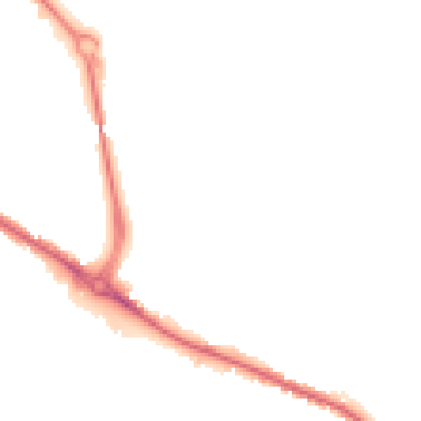 Night-time road noise heatmap for DE24 1AE