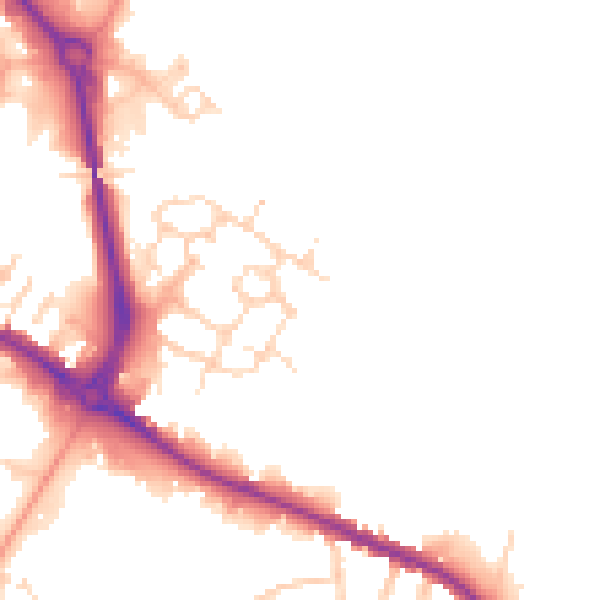 Daytime road noise heatmap for DE24 1AG