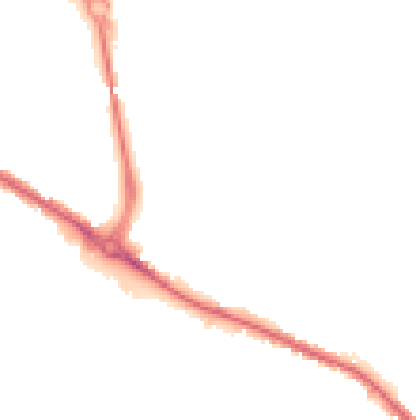 Night-time road noise heatmap for DE24 1AN