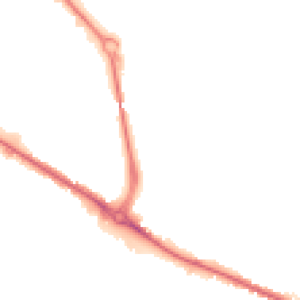 Night-time road noise heatmap for DE24 1AP